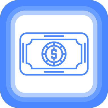 Dolar parası. Web simgesi basit illüstrasyon