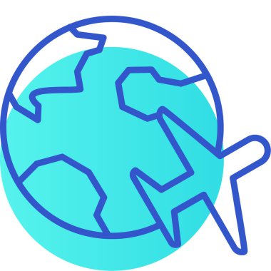 Toprak Gezegeni simgesi ana hatlarıyla doldurulmuş