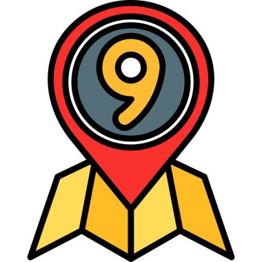 gps konum pin simgesi - taslak biçimi