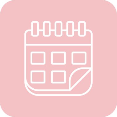 Takvim. Web simgesi basit illüstrasyon