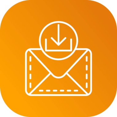 Zarf e- posta simgesi soyut bir grupta izole edildi