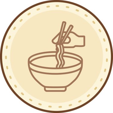 pirinç eriştesi vektör çizimi