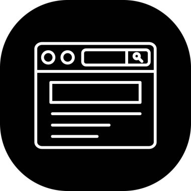 Web sitesi simgesi, vektör illüstrasyonu