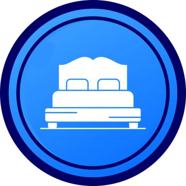 Yatak simgesinin vektör illüstrasyonu