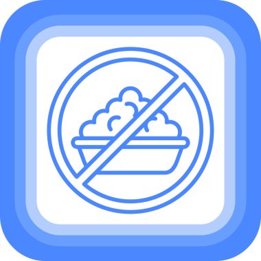 yasaklı bulut simgesi, vektör illüstrasyonu