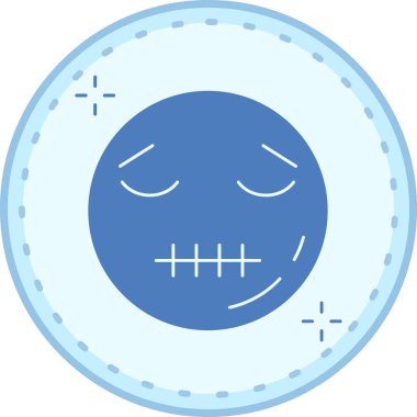 modada izole edilmiş arka planda hüzünlü simge