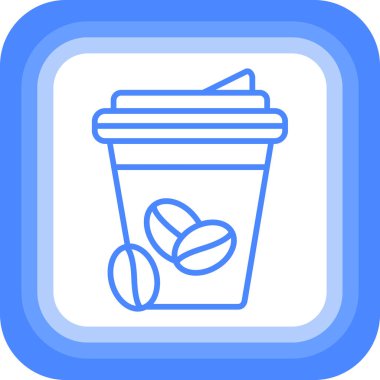 kahve fincanı simgesi, vektör illüstrasyonu