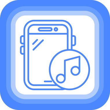 taşınabilir müzik çalar simgesi ana hat biçiminde