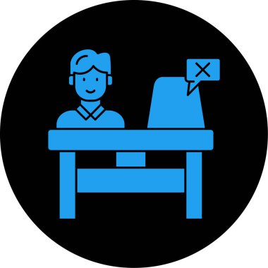 Sandalyesi ve dizüstü bilgisayarı olan bir kadının vektör çizimi