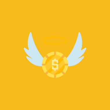 Bir haçla izole edilmiş bir madeni paranın çizimi