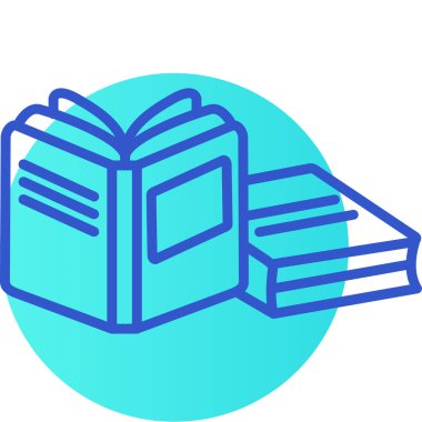 Modern kitap simgesinin vektör illüstrasyonu