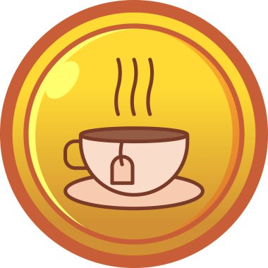 Kahve fincanı. Basit resimleme