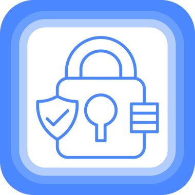 Kilit simgesinin vektör illüstrasyonu