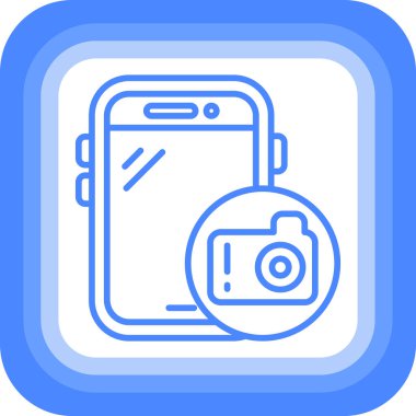 Kamera simgesi, vektör illüstrasyonu