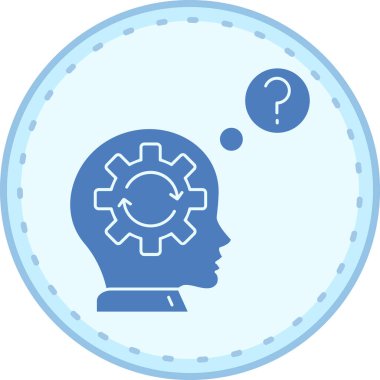 Beyin. Web simgesi basit illüstrasyon