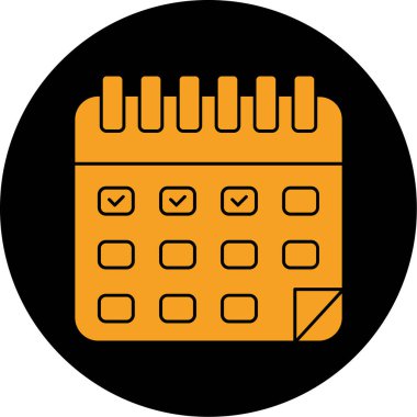 Takvim simgesi, vektör çizimi