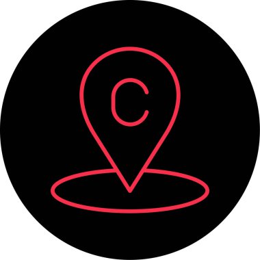 harita işaretçisi düz sembol simgesi