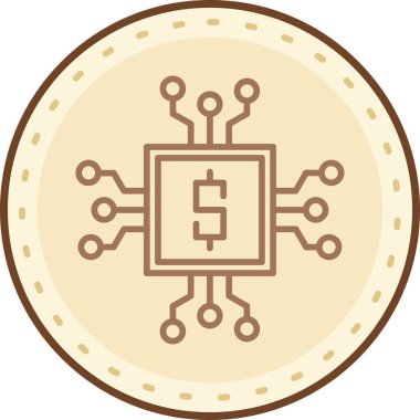 Devre kartı simgesi modada izole edilmiş arkaplan