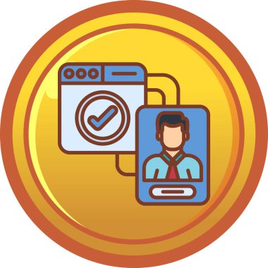 Güvenli ikon vektör çizimi