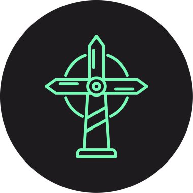 Eşsiz Pusula Satır Vektörü Simgesi