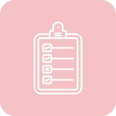 Kontrol listesi simgesi vektör illüstrasyonu