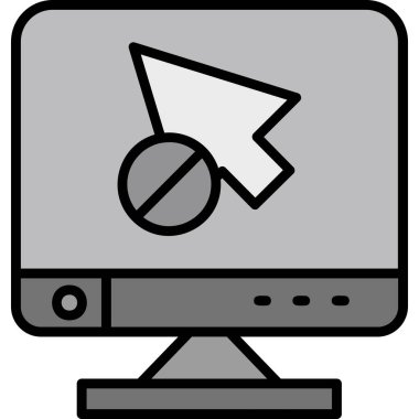 Bilgisayar simgesini izle. vektör illüstrasyonu