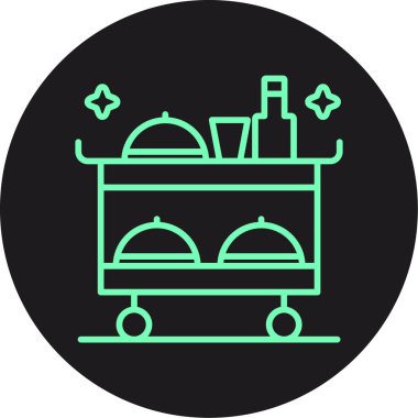 Hamburger. Web simgesi basit illüstrasyon