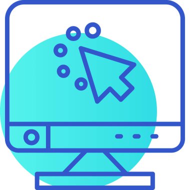 Bilgisayar. Web simgesi basit illüstrasyon