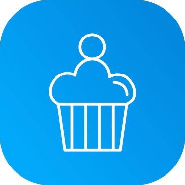 Kek. Web simgesi basit illüstrasyon