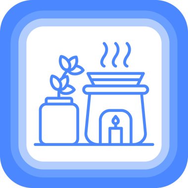 Bitki. Web simgesi basit illüstrasyon