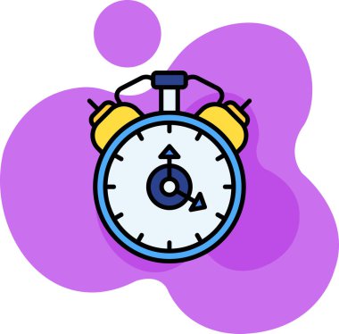 Alarm saat simgesi - ana hatlar biçiminde