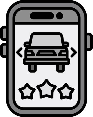 araba simgesi, vektör illüstrasyonu