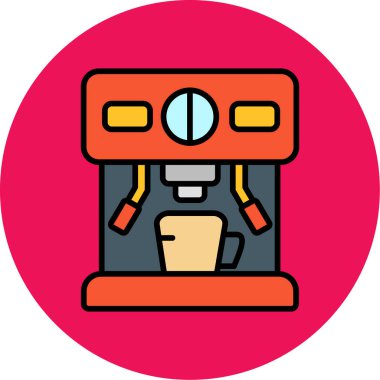 kahve makinesi ikon vektör illüstrasyonu