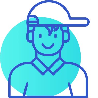 işçi adam simgesi vektör illüstrasyon taslağı