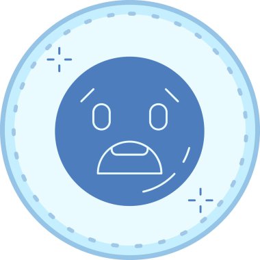 Emoji yüz ifadesi simgesi - ana hatlar biçiminde