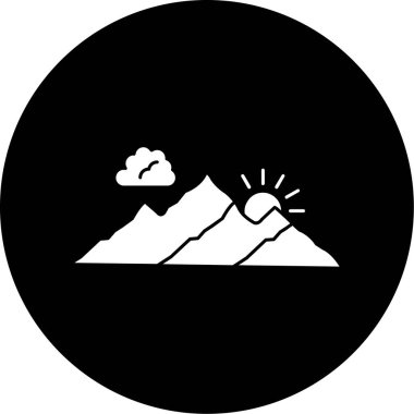 dağ ikonu vektör illüstrasyonu
