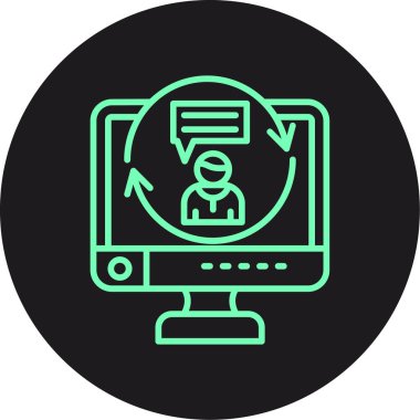 bilgisayar vektör simgesi modern basit illüstrasyon