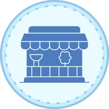 Dükkan. Web simgesi basit tasarım