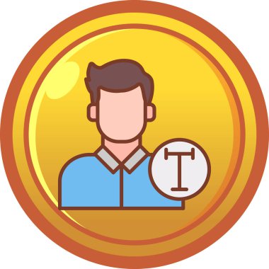 Bozuk parası olan bir adamın vektör çizimi