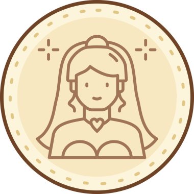 vector illustration of a woman in a wreath