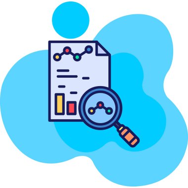 Analiz iş analiz simgesi doldurulmuş ana hatlar biçimi