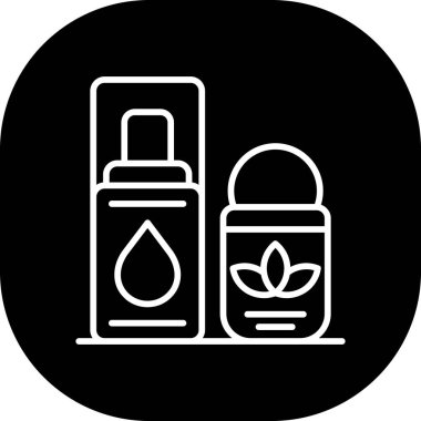 Kozmetik. Web simgesi basit illüstrasyon