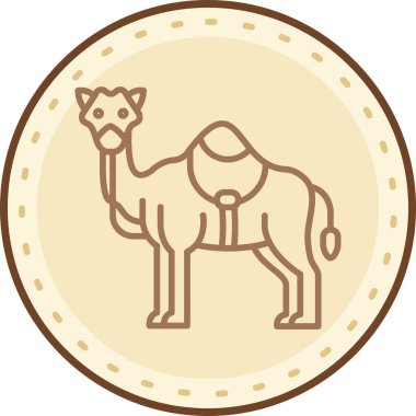 Deve ikonu vektör çizimi