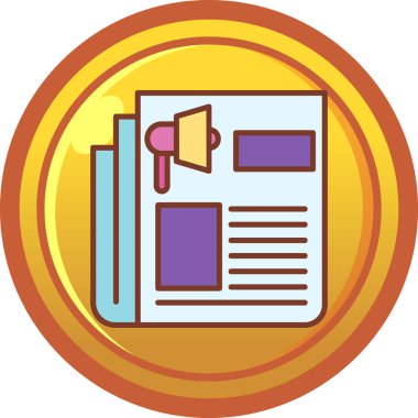 Bir kitap simgesinin vektör illüstrasyonu