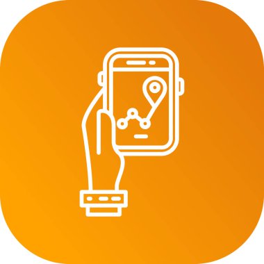 Mobil uygulama modern simgesinin vektör illüstrasyonu