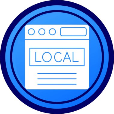 Yerel konum simgesi. vektör illüstrasyonu