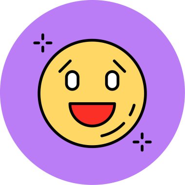 emoticon simgesi, vektör illüstrasyonu