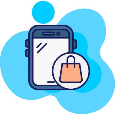 çanta alışveriş mobil simgesi