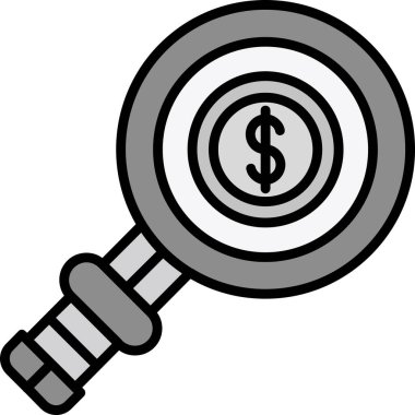 Dolar. Web simgesi basit illüstrasyon