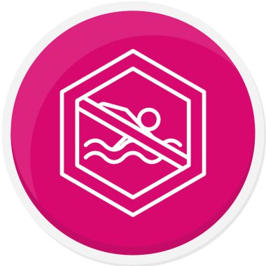 yüzme ikonu vektör illüstrasyonu